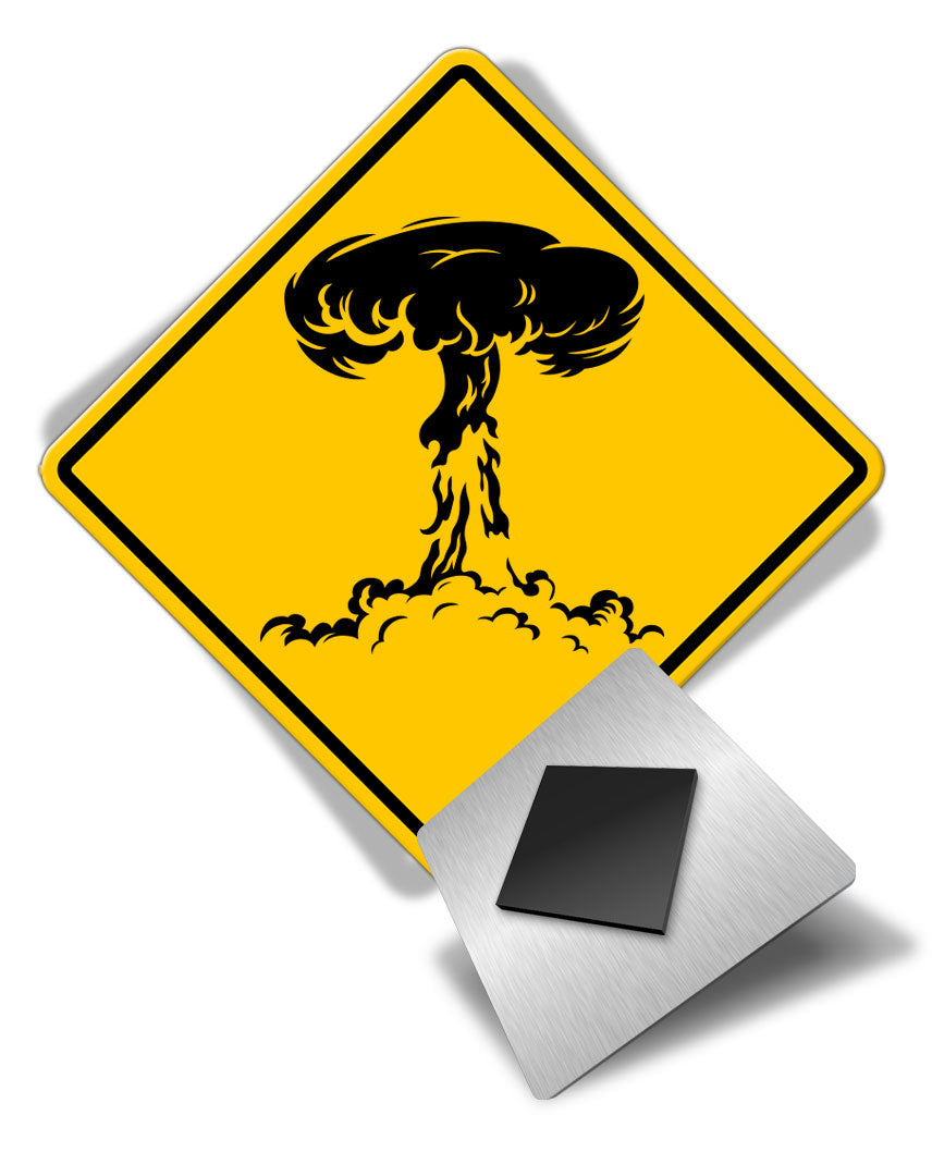 Caution Atomic Blast - Fridge Magnet