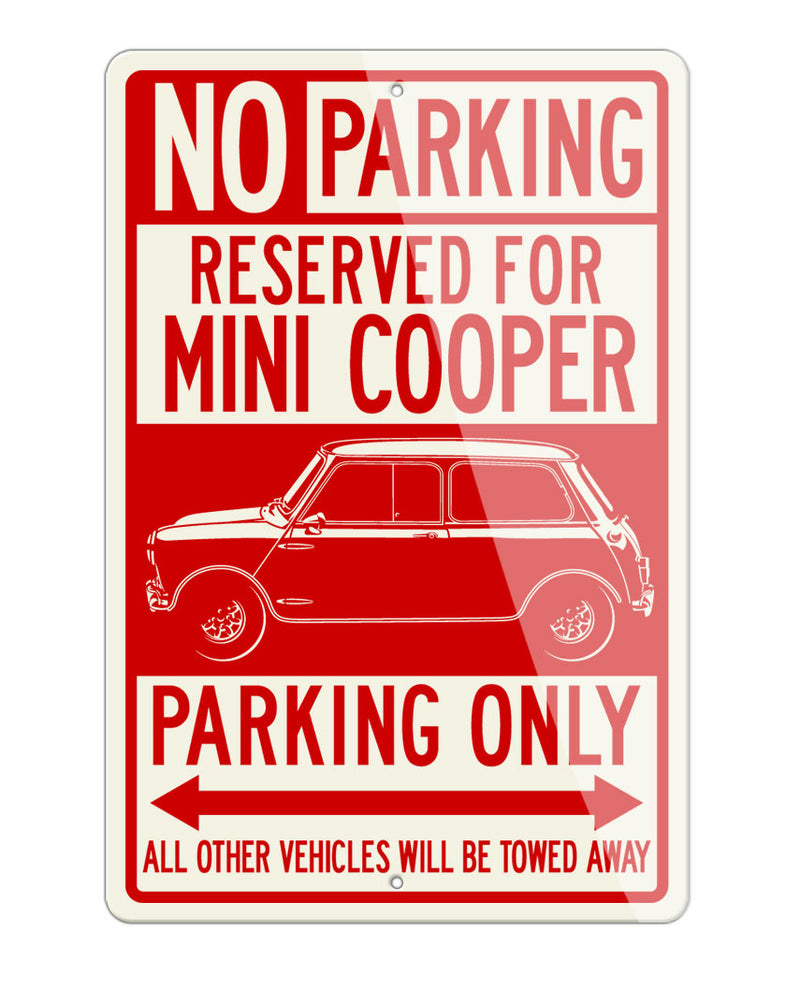 Austin Mini Cooper Reserved Parking Only Sign