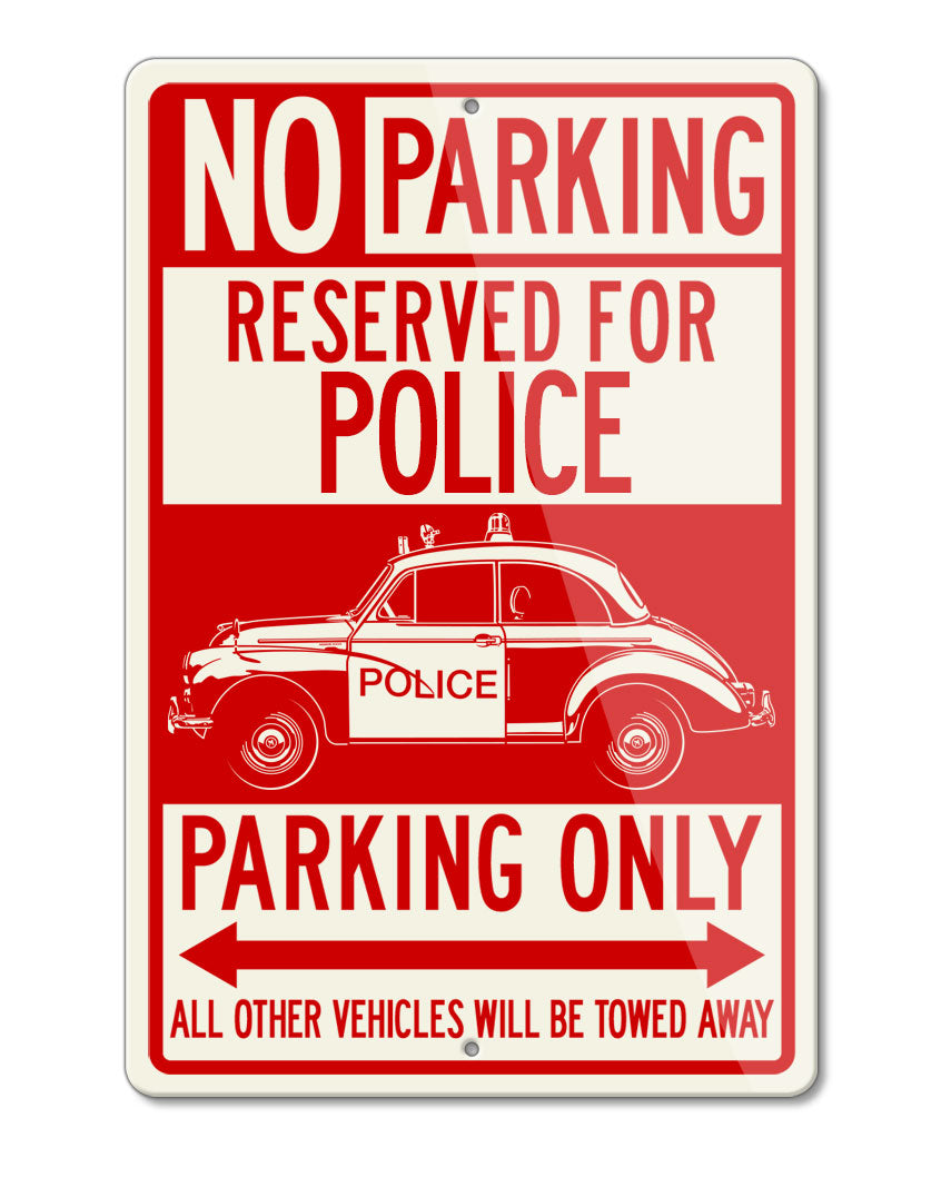 Austin Minor Coupe "Panda" Police Reserved Parking Only Sign