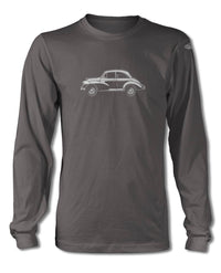 Morris Minor 2-Door Saloon T-Shirt - Long Sleeves - Side View