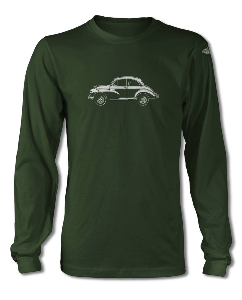 Morris Minor 2-Door Saloon T-Shirt - Long Sleeves - Side View