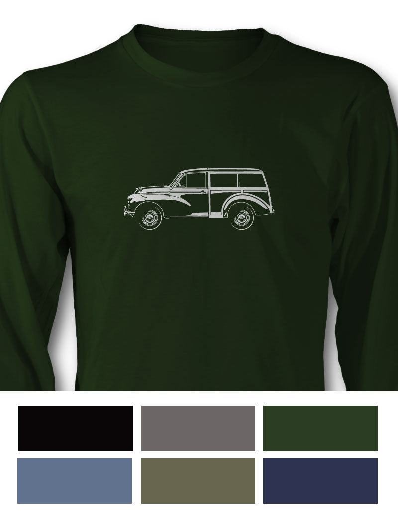 Morris Minor Traveller Woody Long Sleeve T-Shirt - Side View