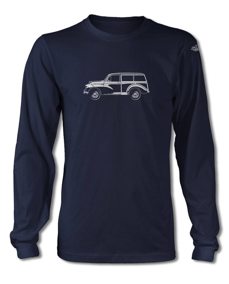 Morris Minor Traveller Woody T-Shirt - Long Sleeves - Side View