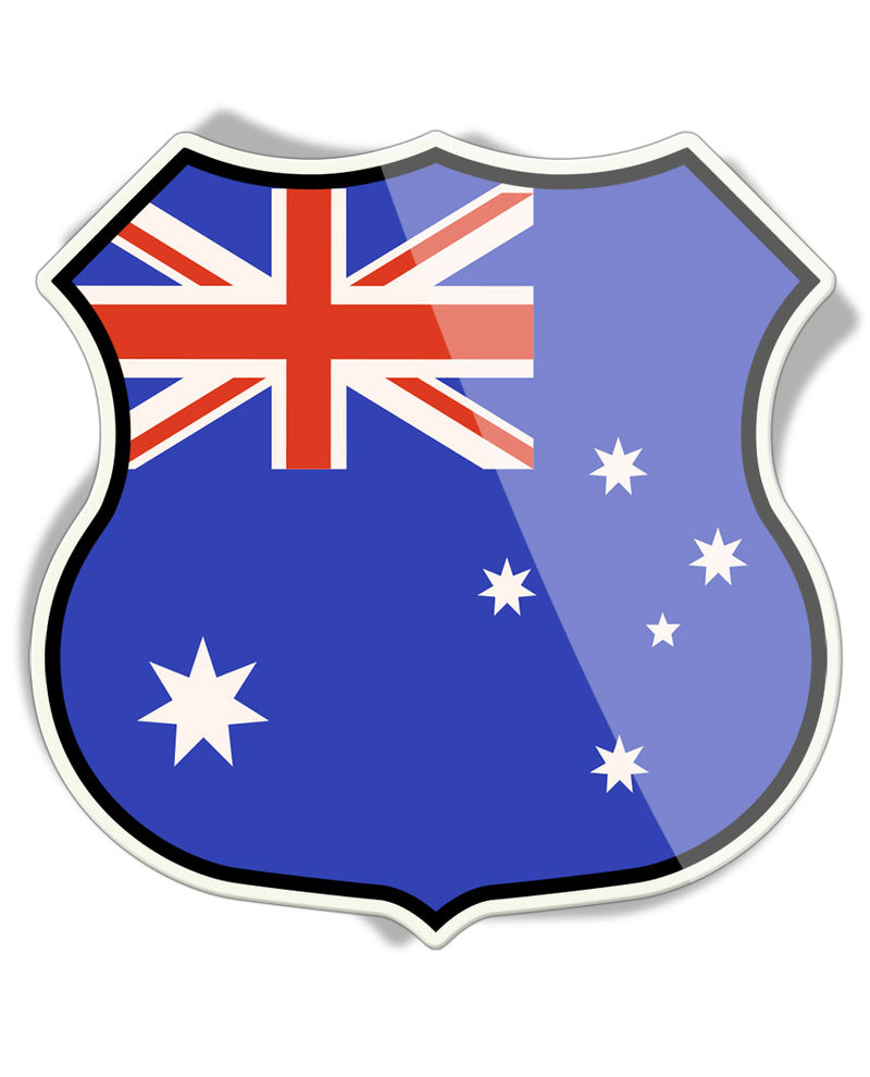 Australian Flag Shield - Aluminum Sign