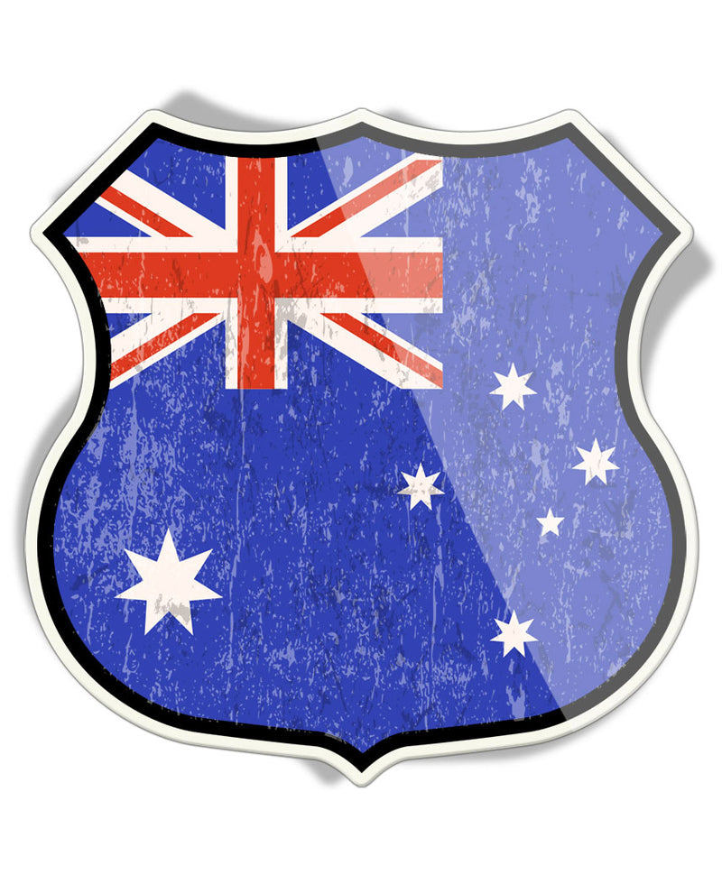 Australian Flag Shield - Aluminum Sign