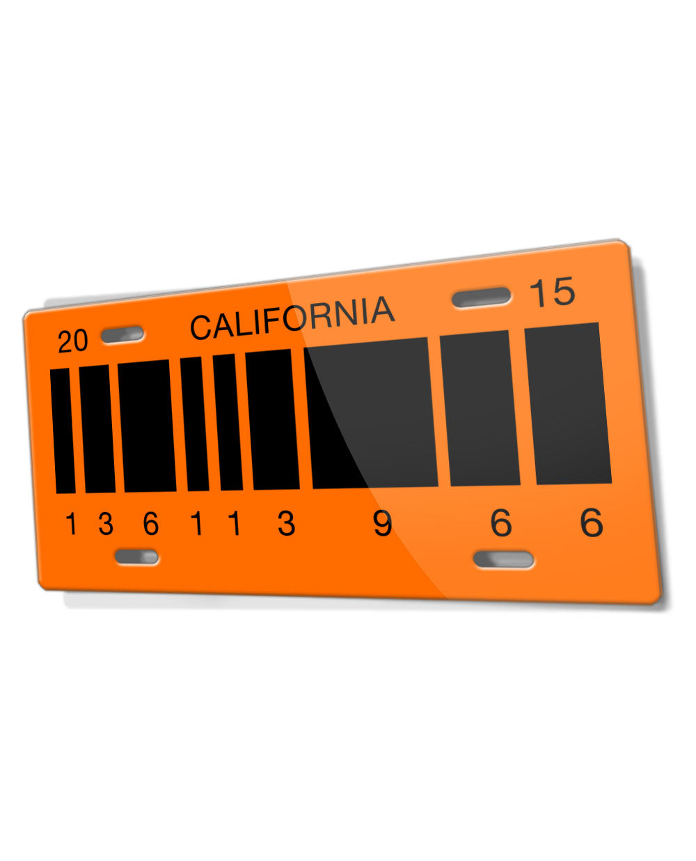 California 2015 Barcode Back to the Future Delorean Novelty