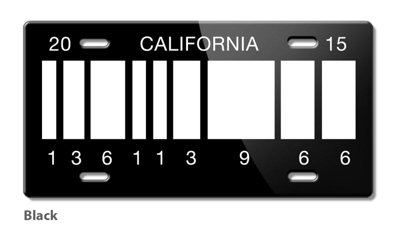 California 2015 Barcode Back to the Future Delorean Novelty License Plate