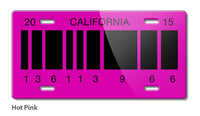 California 2015 Barcode Back to the Future Delorean Novelty License Plate