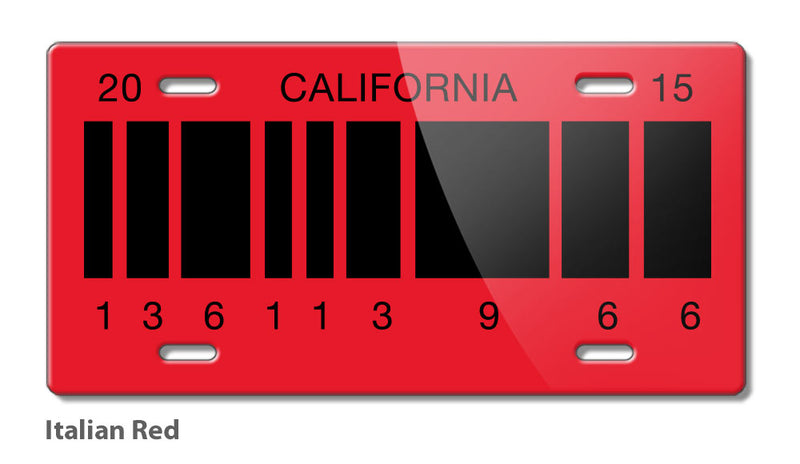 California 2015 Barcode Back to the Future Delorean Novelty License Plate