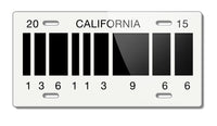 California 2015 Barcode Back to the Future Delorean Novelty License Plate