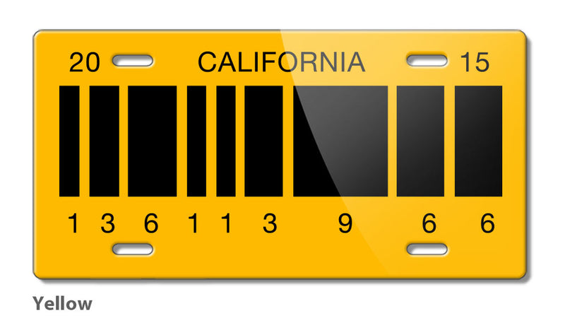 California 2015 Barcode Back to the Future Delorean Novelty License Plate