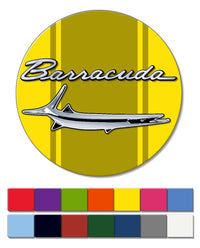 1964 - 1969 Plymouth Barracuda 'Cuda Fish Emblem Round Fridge Magnet