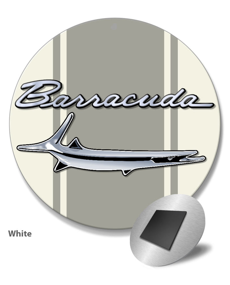 1964 - 1969 Plymouth Barracuda 'Cuda Fish Emblem Round Fridge Magnet