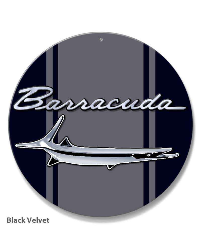1964 - 1969 Plymouth Barracuda 'Cuda Fish Emblem Round Aluminum Sign