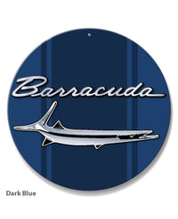 1964 - 1969 Plymouth Barracuda 'Cuda Fish Emblem Round Aluminum Sign