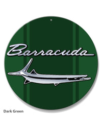 1964 - 1969 Plymouth Barracuda 'Cuda Fish Emblem Round Aluminum Sign