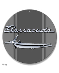 1964 - 1969 Plymouth Barracuda 'Cuda Fish Emblem Round Aluminum Sign