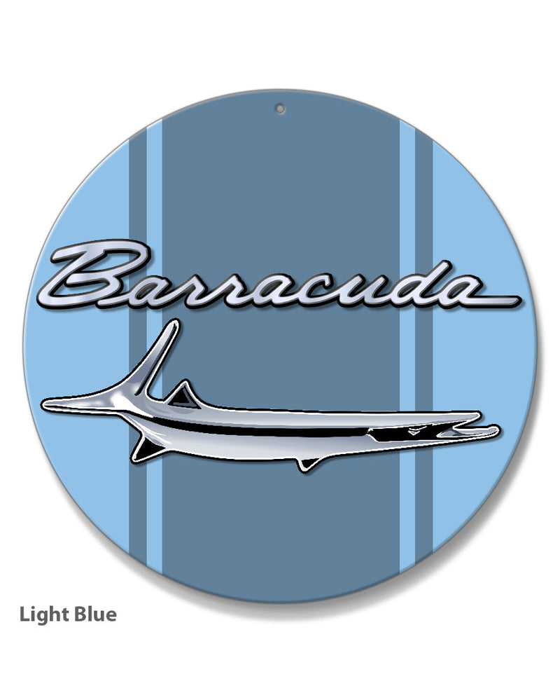 1964 - 1969 Plymouth Barracuda 'Cuda Fish Emblem Round Aluminum Sign