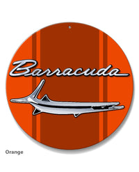 1964 - 1969 Plymouth Barracuda 'Cuda Fish Emblem Round Aluminum Sign