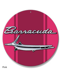 1964 - 1969 Plymouth Barracuda 'Cuda Fish Emblem Round Aluminum Sign