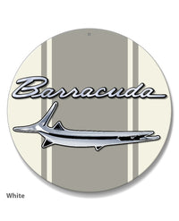 1964 - 1969 Plymouth Barracuda 'Cuda Fish Emblem Round Aluminum Sign