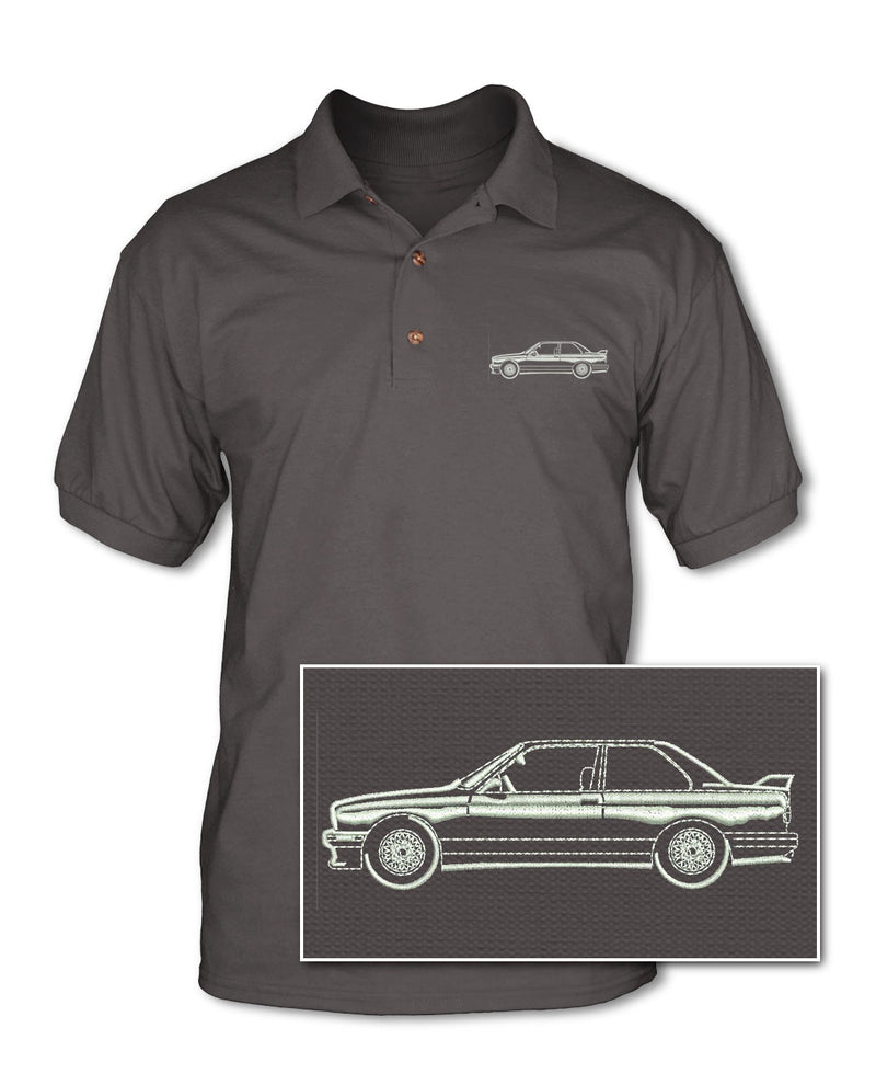 BMW E30 M3 Street Version - Adult Pique Polo Shirt - Side View
