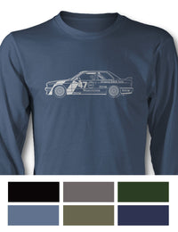 BMW E30 M3 Race Version T-Shirt - Long Sleeves - Side View