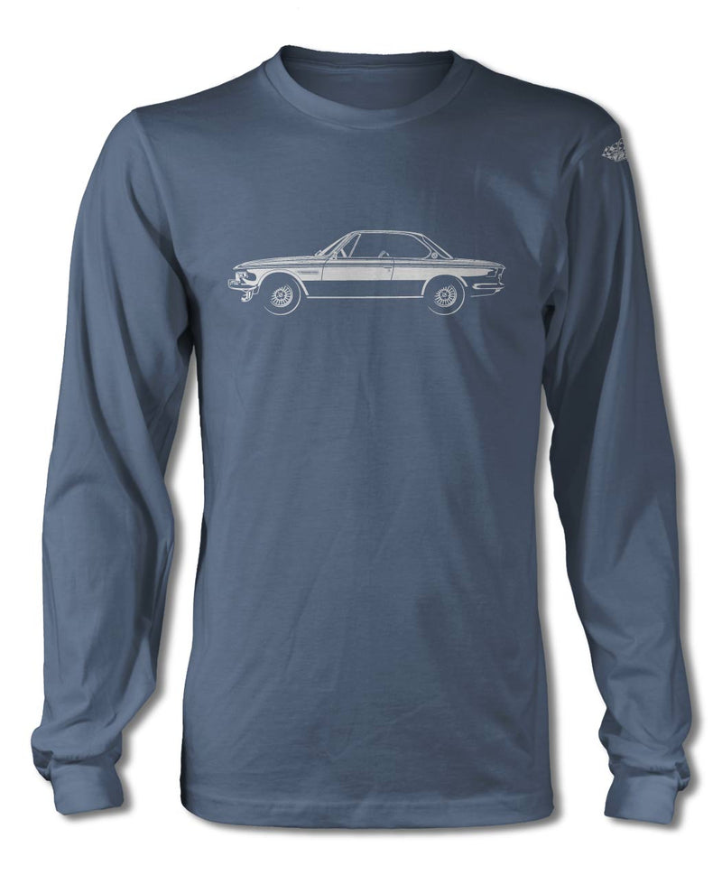 BMW E9 3.0 CSL Coupe T-Shirt - Long Sleeves - Side View