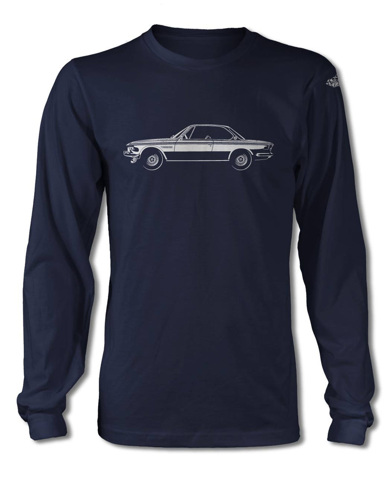 BMW E9 3.0 CSL Coupe T-Shirt - Long Sleeves - Side View