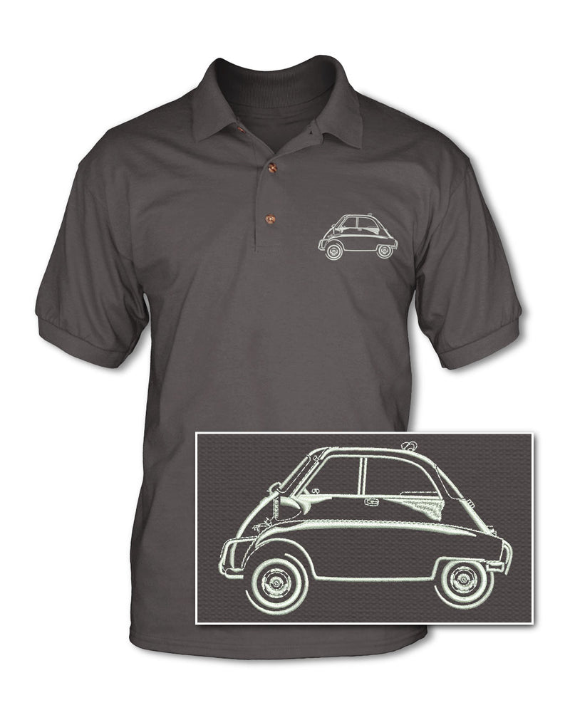 BMW Isetta - Adult Pique Polo Shirt - Side View