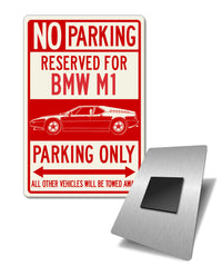 BMW M1 E26 Reserved Parking Fridge Magnet