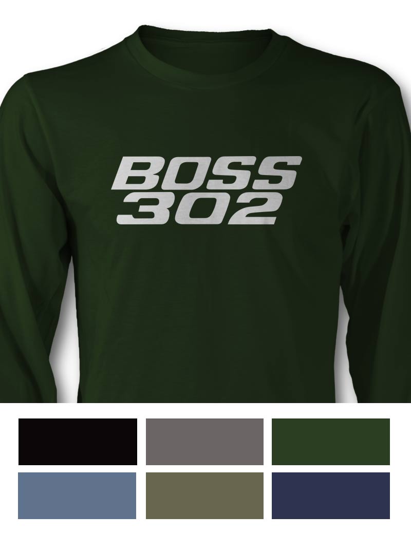 BOSS 302 c.i. V8 Engine Emblem 1969 - 1970 T-Shirt - Long Sleeves - Emblem