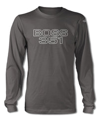 BOSS 351 c.i. V8 Engine Emblem 1971 T-Shirt - Long Sleeves - Emblem