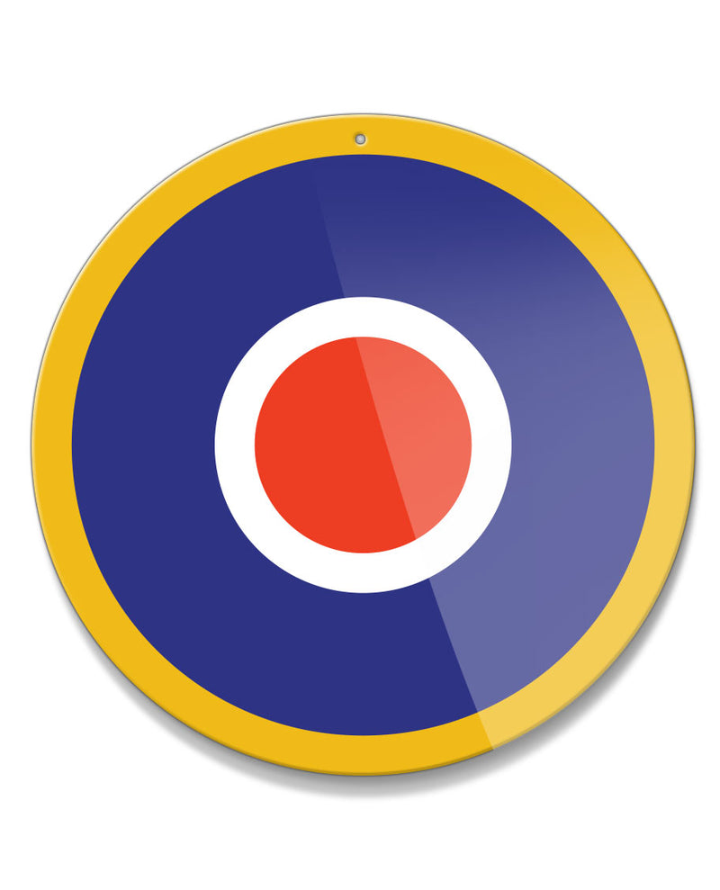 British Royal Air Force Roundel Late WWII Aluminum Sign