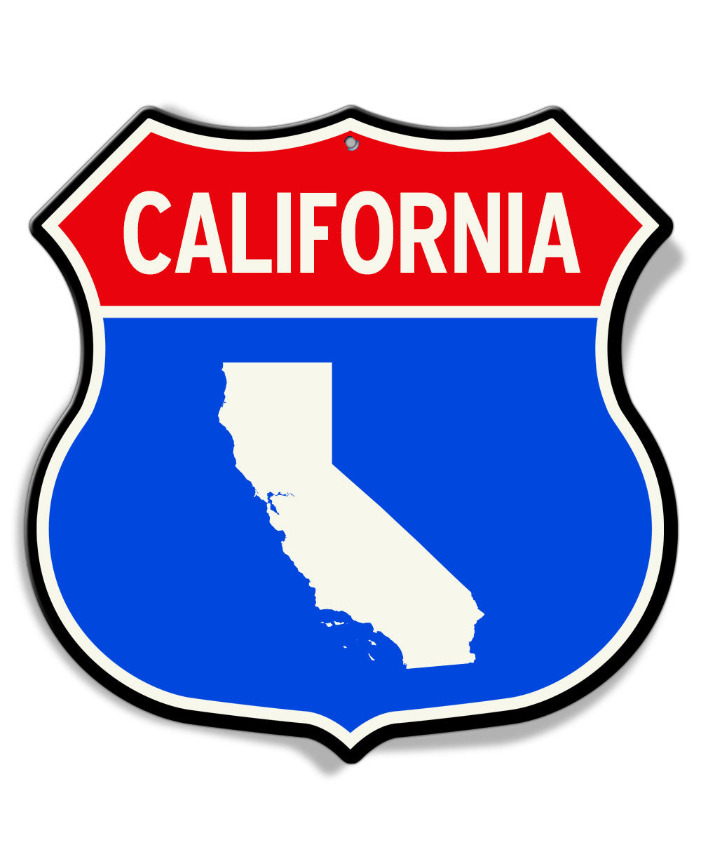 State of California Interstate - Shield Shape - Aluminum Sign