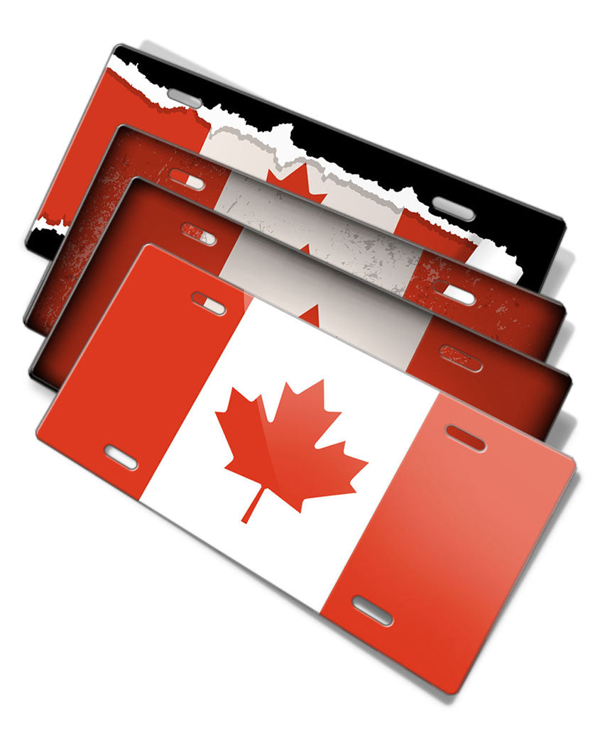 Canadian Flag Novelty License Plate