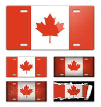 Canadian Flag Novelty License Plate