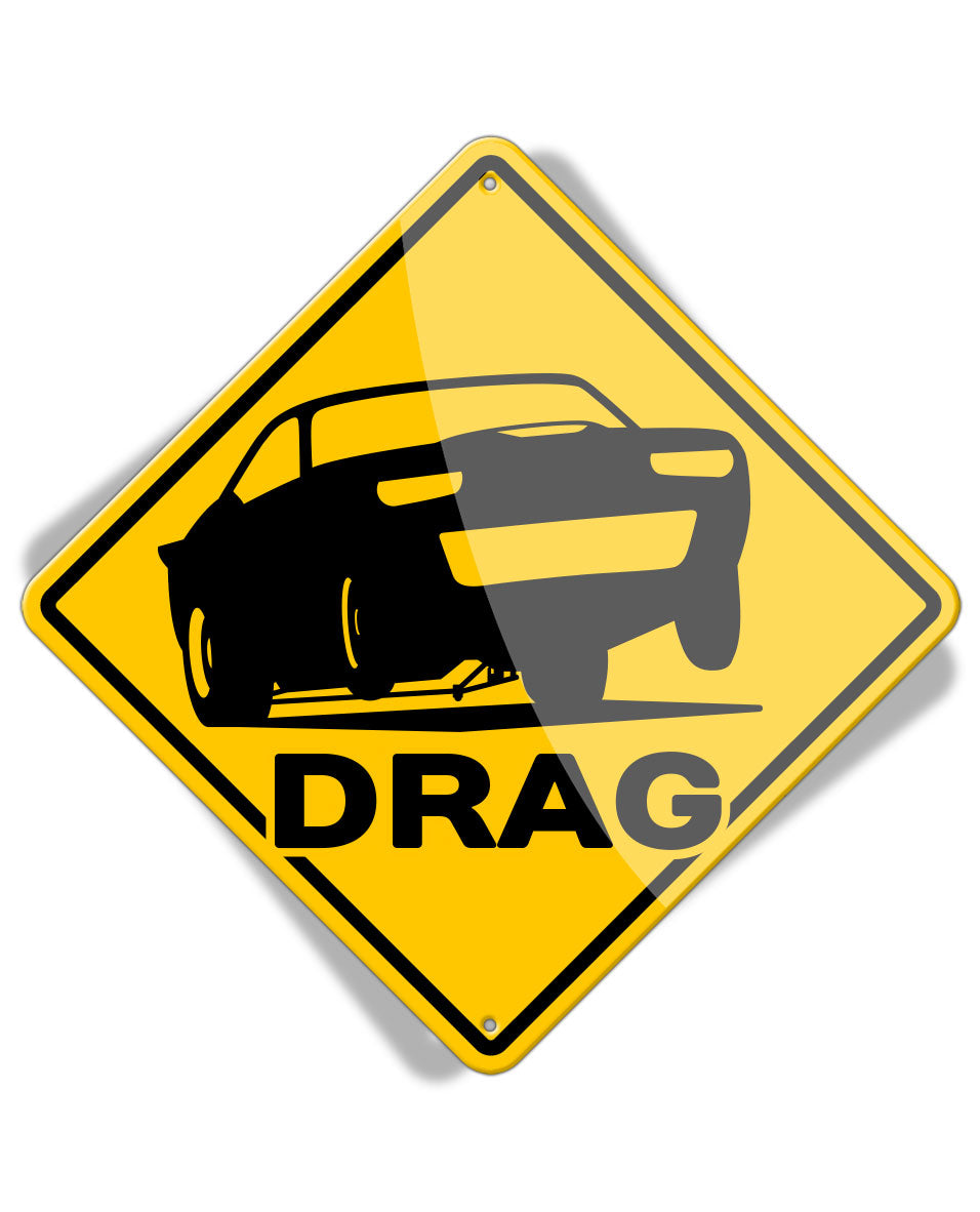 No Drag Racing Signage Caution Drag Race - Aluminum Sign – Legend Lines