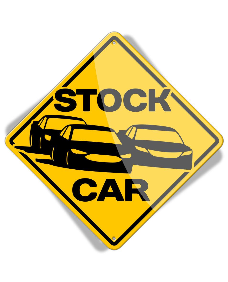 Caution Stock Car - Aluminum Sign