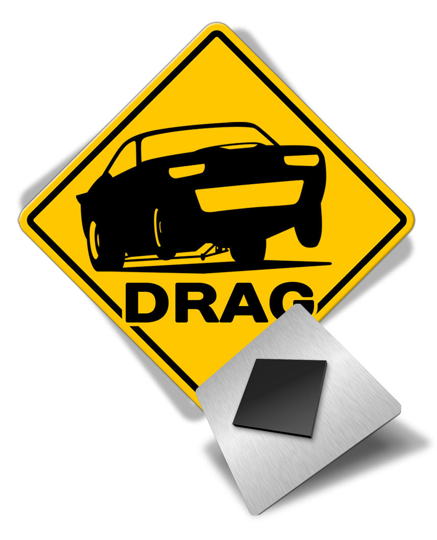Caution Drag Race - Fridge Magnet