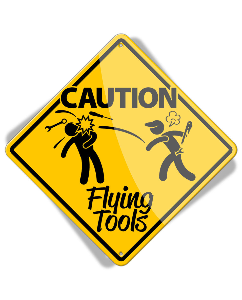 Caution Mechanic on Duty - Flying Tools - Aluminum Sign – Legend Lines