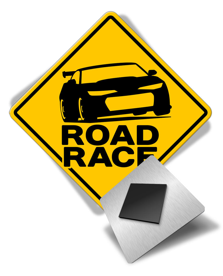 Caution Road Race - Fridge Magnet