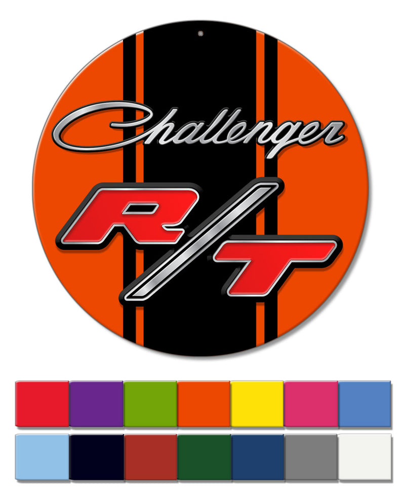 Dodge Challenger RT 1970 - 1974 Emblem Novelty Round Aluminum Sign