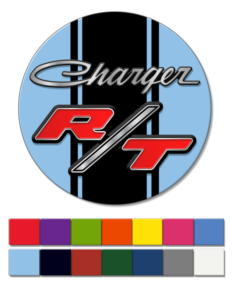 Dodge Charger RT 1968 - 1971 Emblem Novelty Round Fridge Magnet