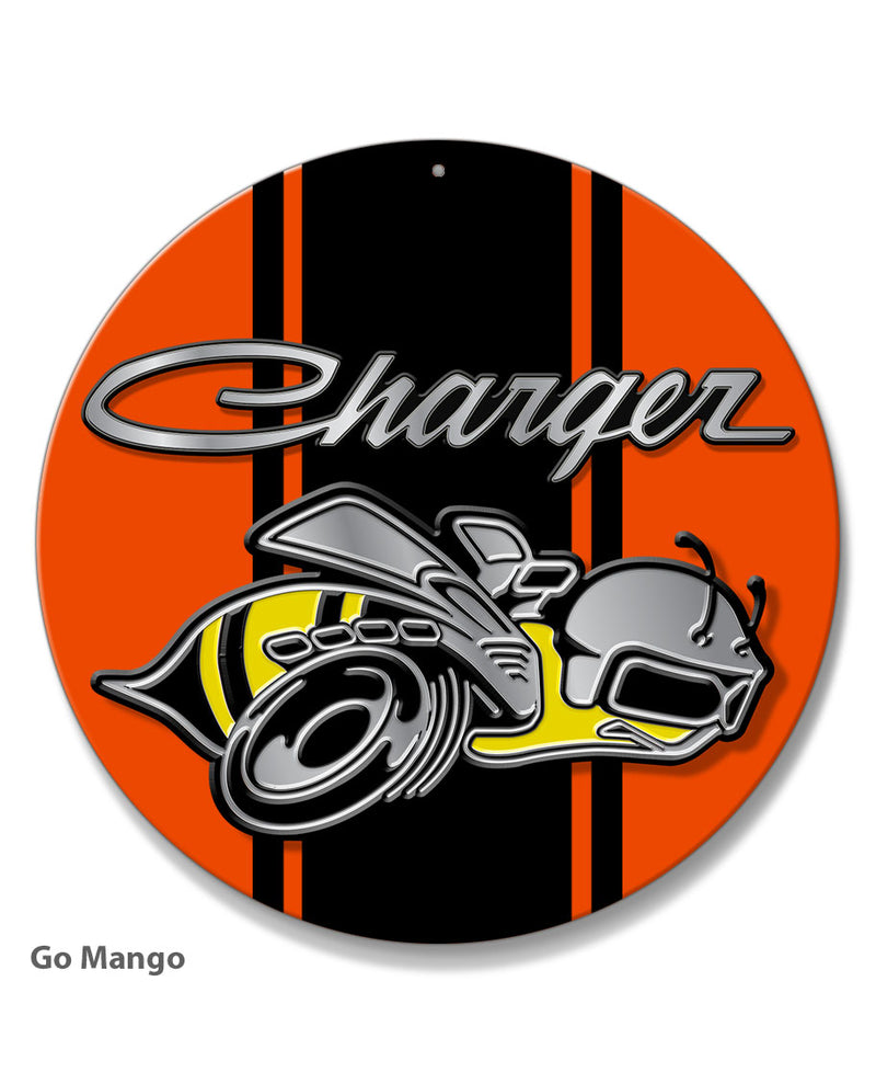 Dodge Charger Super Bee 1971 Emblem Novelty Round Aluminum Sign