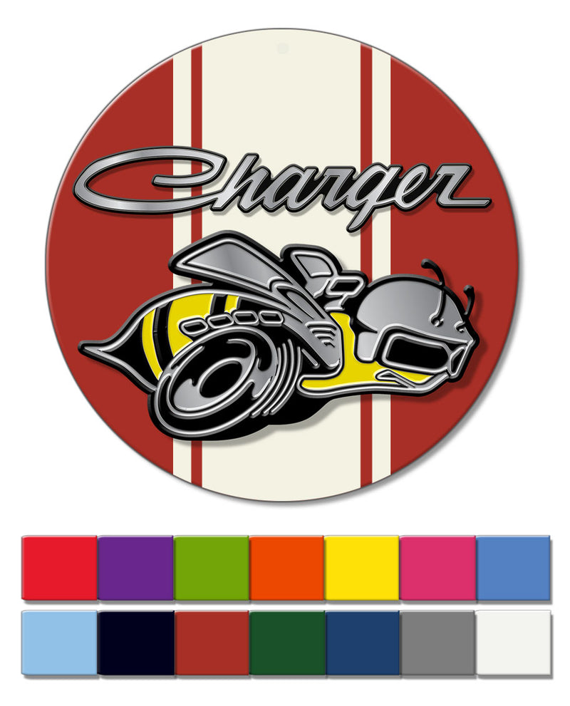 Dodge Charger Super Bee 1971 Emblem Novelty Round Fridge Magnet