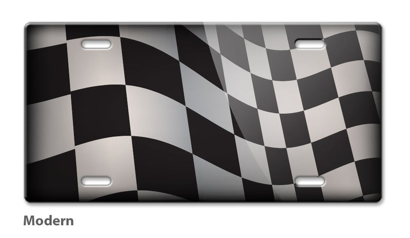 Checkered Flag Novelty License Plate