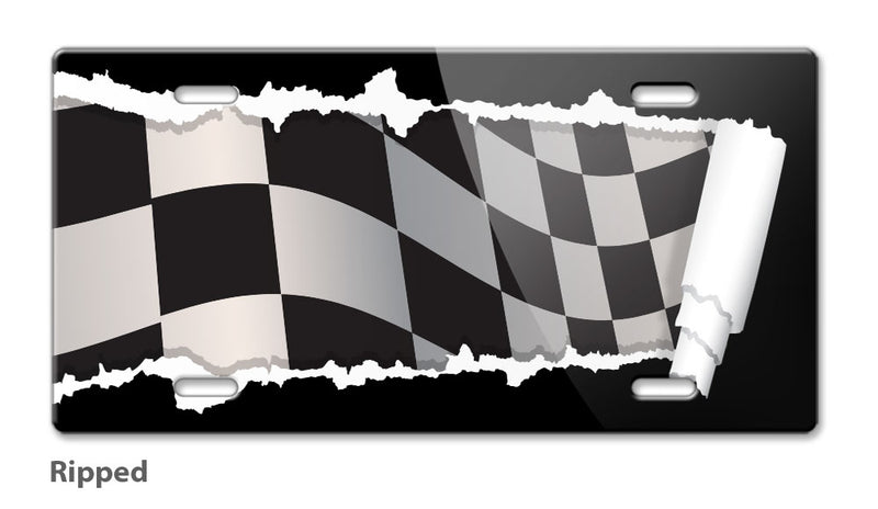 Checkered Flag Novelty License Plate