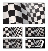 Checkered Flag Novelty License Plate