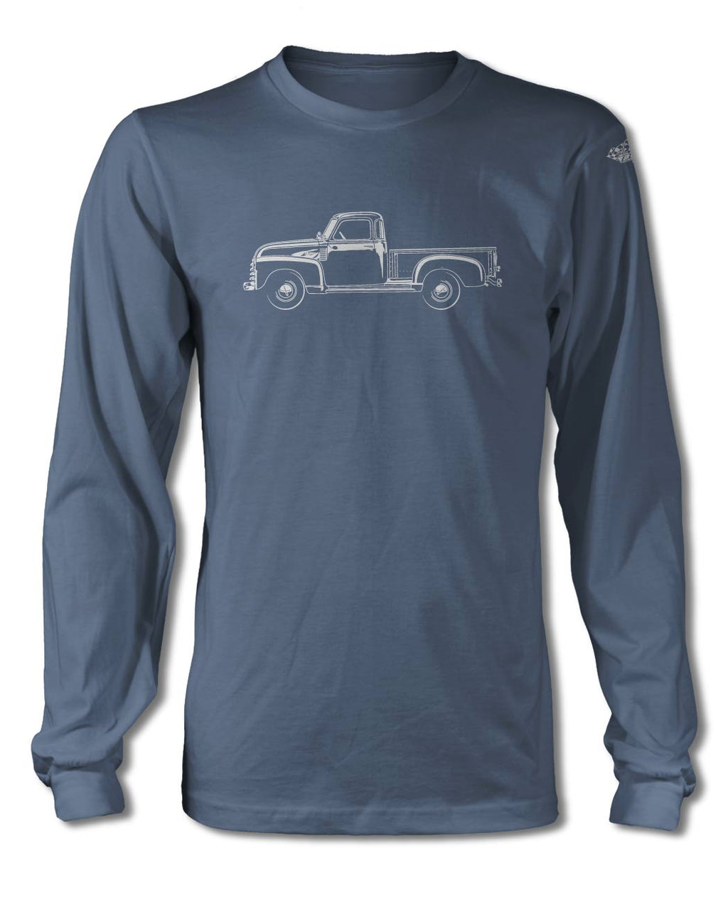 1947 - 1950 Chevrolet Pickup 3100 T-Shirt - Long Sleeves - Side View